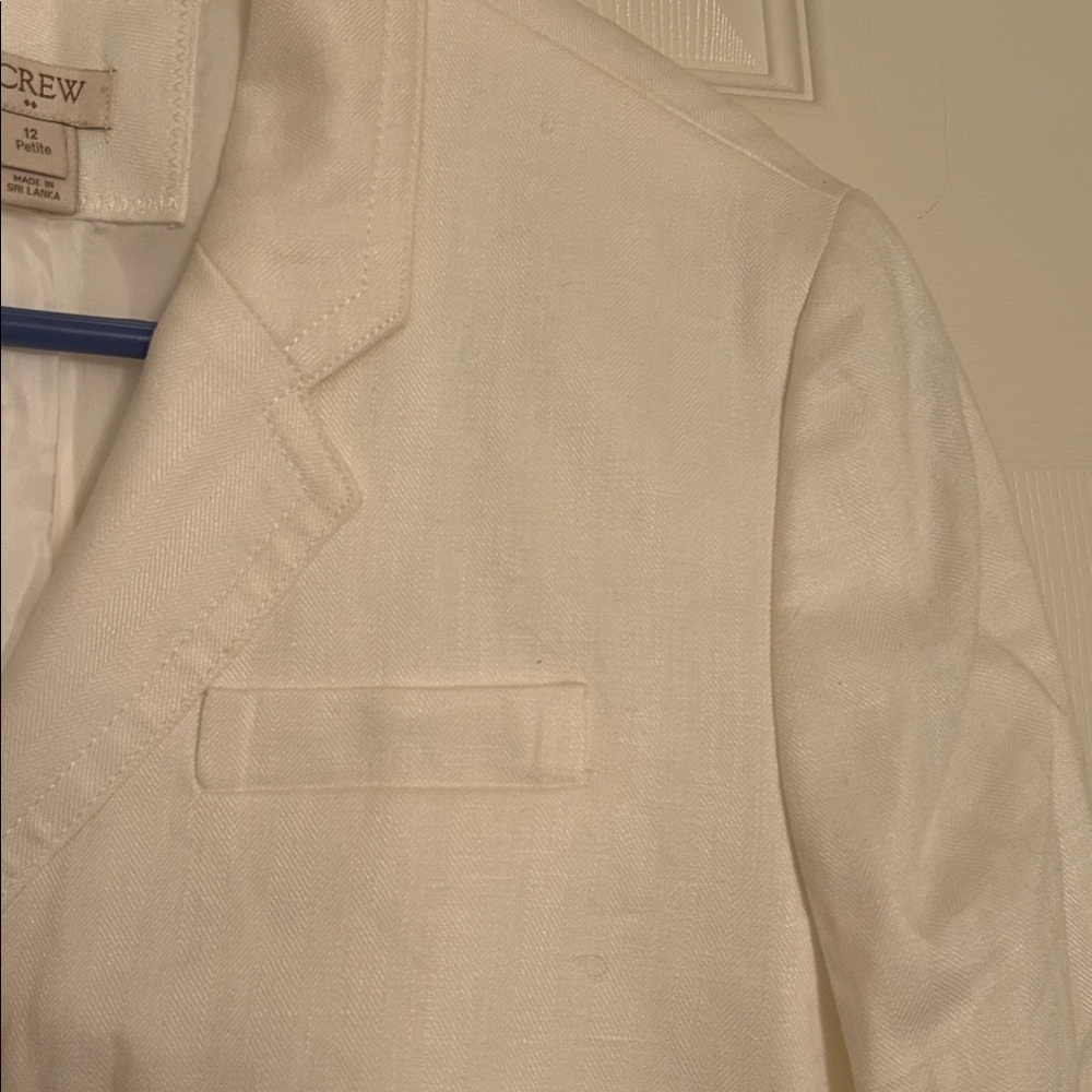 J. Crew Women's White Linen Blazer - Picture 12 of 16